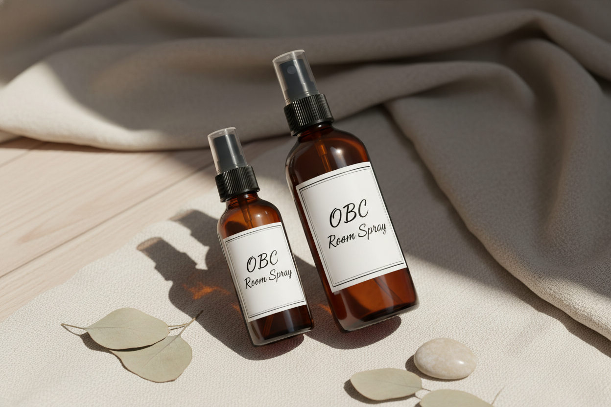 i need the bottles to be a 2oz and 4oz brown spray bottle with the nice bacground 